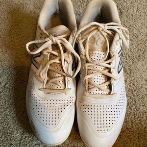 New Balance White Athletic Cleats